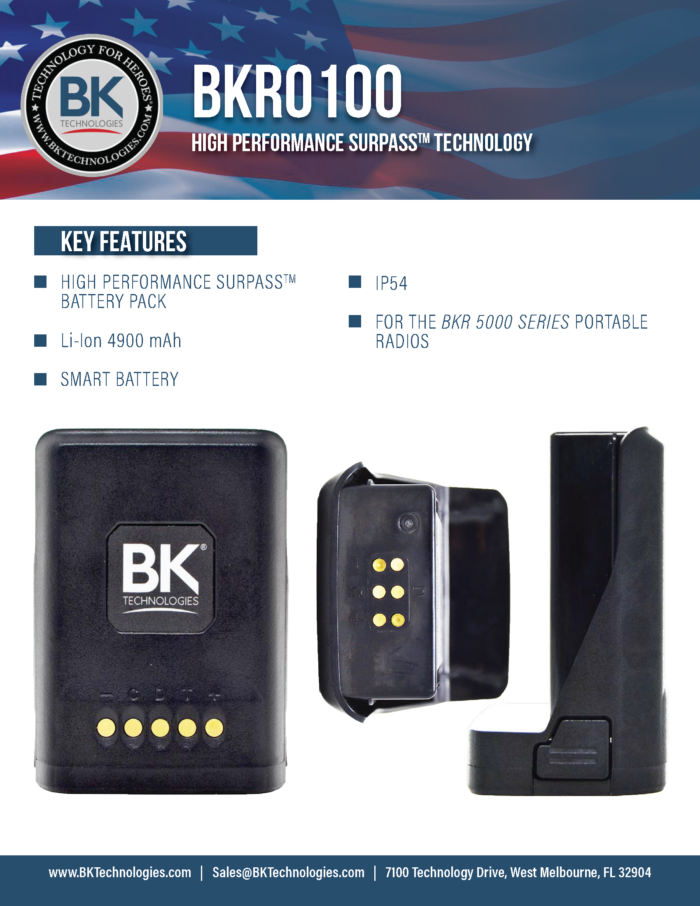 King Radios BKR0101 Battery Pack